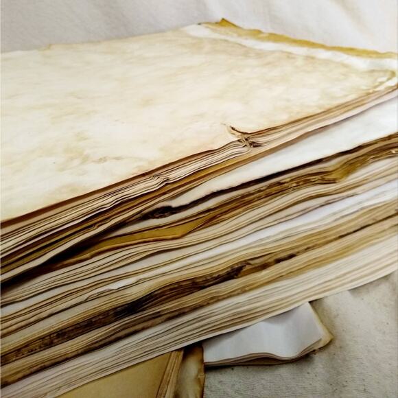 50 Tea Dyed 8.5"x14" Papers, Hand Dyed Papers, Junk Journal Supply - Picture 5 of 5